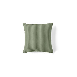 Lisa design Selma - 40x40 cm - Vert - Coussin velours côtelé - Déhoussable - Doux et tendance - Vert sauge - 40 x 40 cm