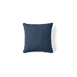 Lisa design Selma - 40 x 40 cm - Bleu - Coussin déco en velours cotelé - 40x40 cm - Déhoussable