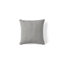 Lisa design Selma - 40x40 cm - Gris clair - Coussin en velours côtelé - Déhoussable - 40 x 40 cm