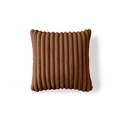 Lisa Design Sierra Coussin Fourrure Côtelée - Rouille 40x40 cm