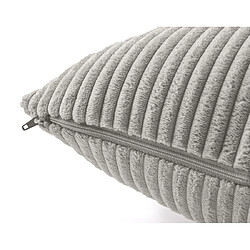 Lisa Design Coussin Selma Velours Côte Gris Clair