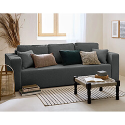 BESTMOBILIER Topaze - Canapé 3 places tissu bouclette