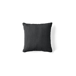 Lisa design Selma - 40x40 cm - Gris foncé - Coussin en velours côtelé - Déhoussable - Fabrication artisanale européenne - Gris foncé