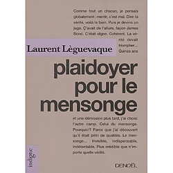 Plaidoyer pour le mensonge - Occasion