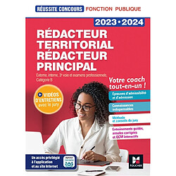 Rédacteur territorial, rédacteur principal : externe, interne, 3e voie et examens professionnels, catégorie B : 2023-2024 - Occasion
