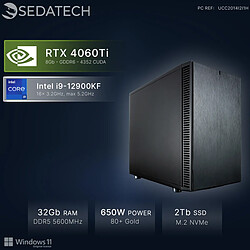 Sedatech Mini-PC, Intel i9-12900KF, RTX4060Ti, 32Go DDR5, 2To SSD, Win 11