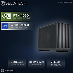 Sedatech Mini-PC, Intel i9-12900KF, RTX4060, 32Go DDR5, 2To SSD, Win 11