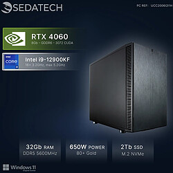 Sedatech Mini-PC, Intel i9-12900KF, RTX4060, 32Go DDR5, 2To SSD, Win 11