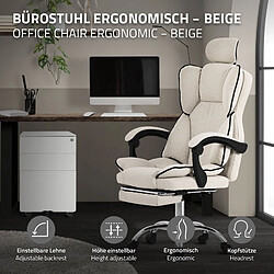 ML-Design Chaise de bureau - Beige