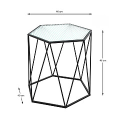 Pegane Table d'appoint Verre trempé