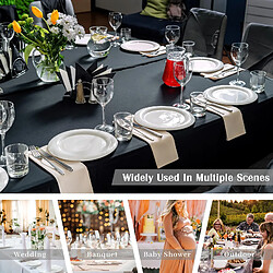INF Nappe de table - nappe extensible pour fêtes et événements Black S pas cher