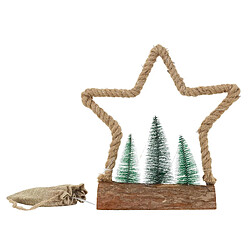 Ecd Germany Étoile de Noël en Jute avec LED