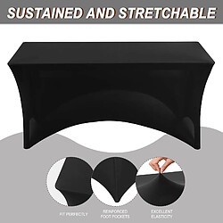 Avis INF Nappe de table - nappe extensible pour fêtes et événements Black S