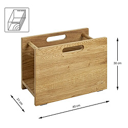 pegane Porte-revues en Bois - Chêne