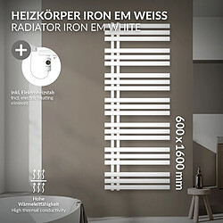 LuxeBath Iron EM Radiateur sèche-serviettes - Blanc 60x cm