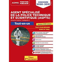 Agent spécialisé de la police technique et scientifique (ASPTS) : externe, interne, catégorie C : tout-en-un, concours 2020-2021 · Occasion 
