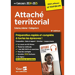 Attaché territorial : externe, interne, catégorie A : concours 2024-2025 - Occasion