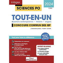 Tout-en-un, concours commun des IEP 2024 : questions contemporaines, histoire, anglais - Occasion