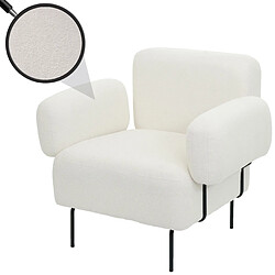 Mendler fauteuil tissu - Blanc