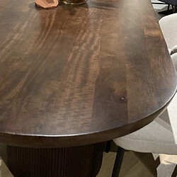 Avis Moloo SEVILLE-Table à manger Ovale 10 personnes 250 cm en bois massif brun