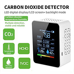 Acheter Détecteur de CO2 Portable 5 en 1 avec Affichage LED Digital pour Qualité d'Air Intérieur - Yonis