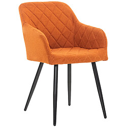 Decoshop26 Chaise design rétro - Orange Tissu