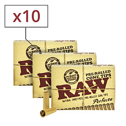 RAW Filtres carton cône - Pré-roulés - Lot de 10
