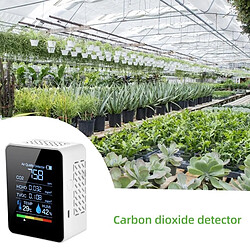 Détecteur de CO2 Portable 5 en 1 avec Affichage LED Digital pour Qualité d'Air Intérieur - Yonis pas cher