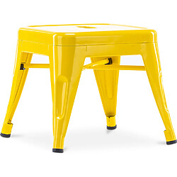 ICONIK INTERIOR Tabouret pour enfant Stylix Design industriel en Métal - Nouvelle édition Jaune