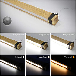 Acheter Zmh Lustre rustique LED - Noir et bois