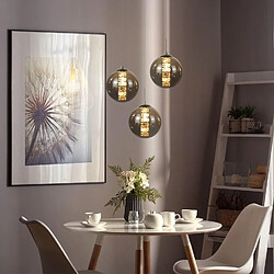 ZMH Lampe pendante LED pendante en verre réglable en hauteur Luminaires de salon