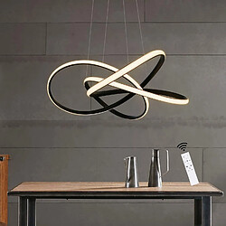 ZMH LED pendentif hauteur réglable 62W anneau pendentif télécommandé chambre à coucher