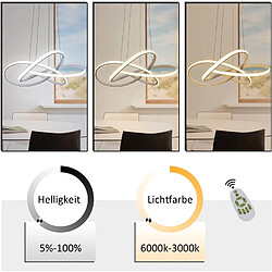 Zmh Lustre LED anneau - Blanc pas cher
