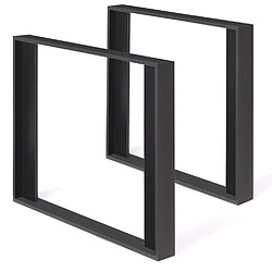 Idmarket Pieds de table PHOENIX - Noir 75 cm