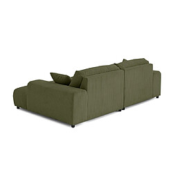 Lisa design canapé droit velours - vert pas cher