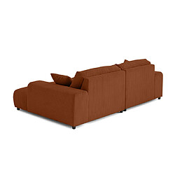Lisa design Canapé droit Garance - Terracotta pas cher