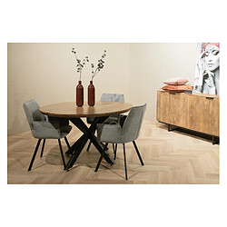 Moloo Table à manger ronde - Noire