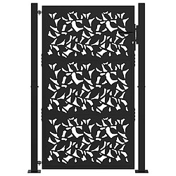 Avis vidaXL Portail de jardin acier 105 x 155 cm - Noir