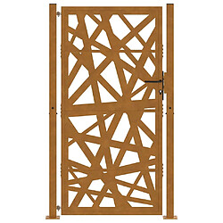 Acheter VIDAXL Portail de jardin acier résistant aux intempéries 105x180 cm