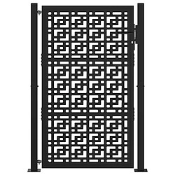 Avis vidaXL Portail de jardin - Noir - 105x155 cm