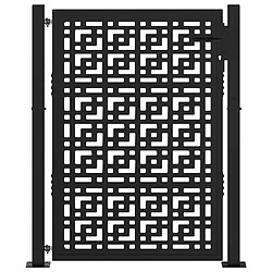 Avis VidaXL Portail Noir Design Croisé