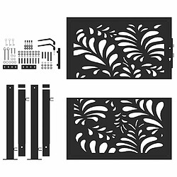 Acheter VIDAXL Portail de jardin acier - Noir