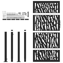 Acheter vidaXL Portail de jardin - 105x180 cm - Noir