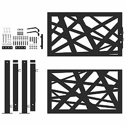 Acheter vidaXL Portail 105x106 cm Noir