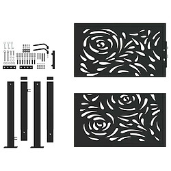 Acheter vidaXL Portail de jardin noir - Acier