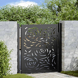 vidaXL Portail de jardin noir - Acier