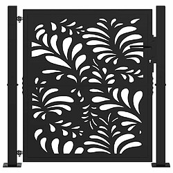 Avis VIDAXL Portail de jardin acier - Noir