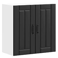 vidaXL Armoire murale de cuisine Lucca noir bois d'ingénierie