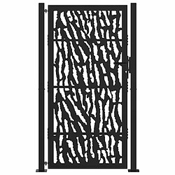 Avis vidaXL Portail de jardin - 105x180 cm - Noir