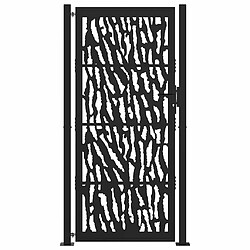 Avis VIDAXL Portail de jardin noir acier 105x205 cm